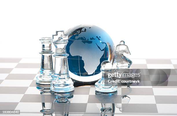 global strategy concept - queens globe stock pictures, royalty-free photos & images