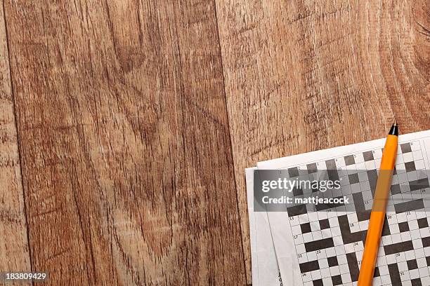 crossword puzzle - korsord bildbanksfoton och bilder