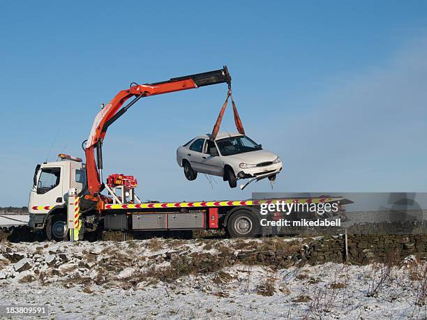 car crash - construction cranes stock pictures, royalty-free photos & images