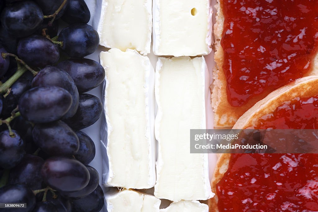 French Flag made out of food