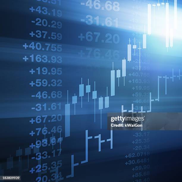 computer generated stock market background - market square stockfoto's en -beelden