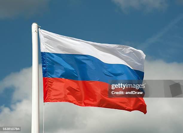 russian flag - russia national flag stock pictures, royalty-free photos & images