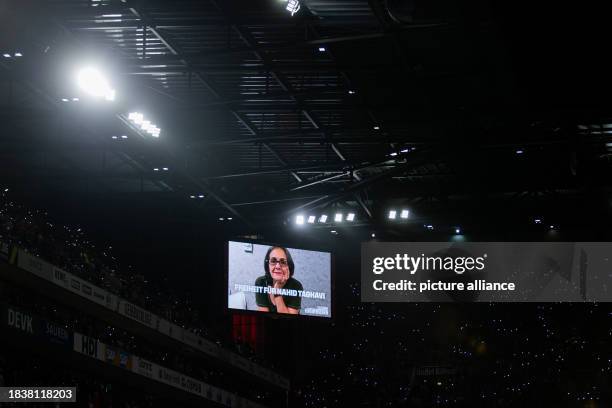 December 2023, North Rhine-Westphalia, Cologne: Soccer: Bundesliga, 1. FC Köln - FSV Mainz 05, Matchday 14, RheinEnergieStadion. Numerous lights and...