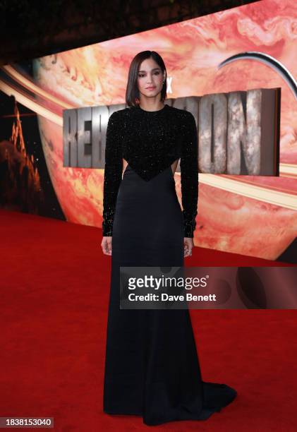 Sofia Boutella attends the London Premiere of "Rebel Moon - Part One: A Child Of Fire" at the BFI IMAX Waterloo on December 07, 2023 in London,...