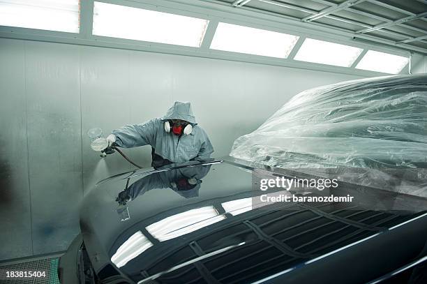 car spray painting - car paint stock pictures, royalty-free photos & images