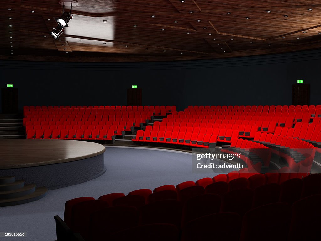 Theatre hall with empty seats