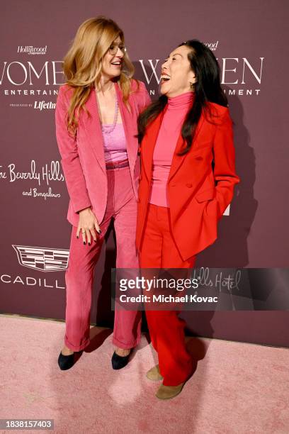 Connie Britton and Jodi Long attend The Hollywood Reporter's Women In Entertainment 2023 at The Beverly Hills Hotel on December 07, 2023 in Los...