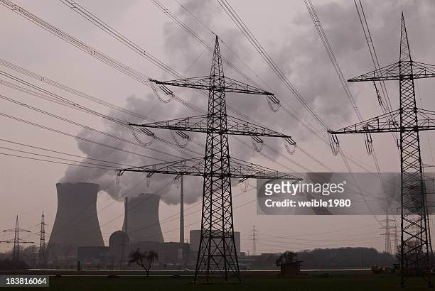 nuclear power station germany - chernobyl nuclear power plant stock pictures, royalty-free photos & images