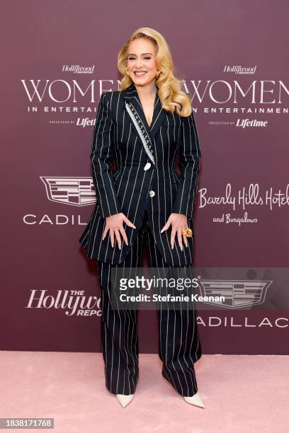 Adele attends The Hollywood Reporter's Women In Entertainment 2023 at The Beverly Hills Hotel on December 07, 2023 in Los Angeles, California.