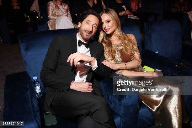 Adrien Brody and Georgina Chapman attend the Closing Ceremony at the Red Sea International Film Festival 2023 on December 07, 2023 in Jeddah, Saudi...