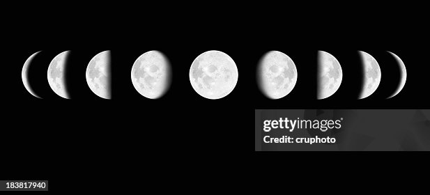 Moon surface with different phases XXXL Moon surface with different phases XXXL