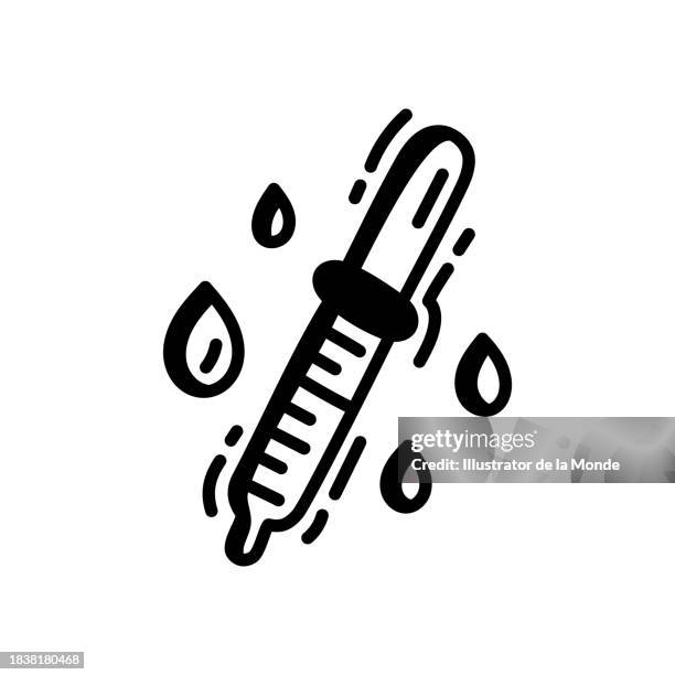 precision dropper icon - eye drop bottle stock illustrations