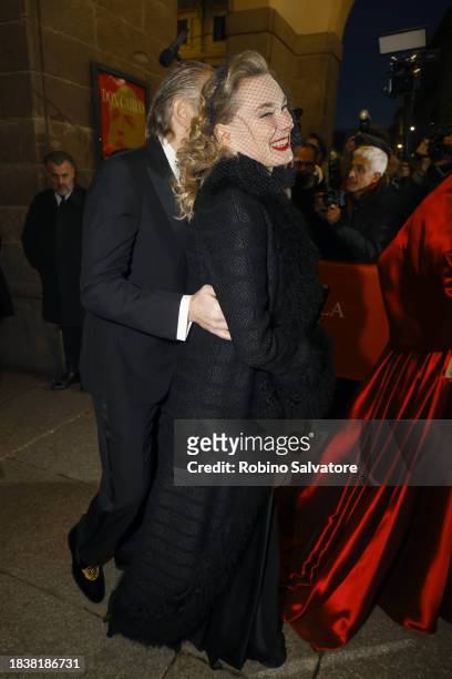 Guests attend the 2023/2024 Season Inauguration at Teatro Alla Scala on December 07, 2023 in Milan, Italy.