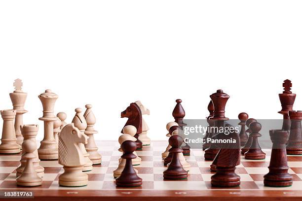 complesso scacchi gioco - scacchiera foto e immagini stock