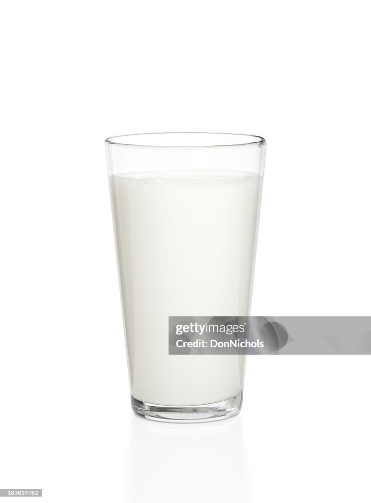 Glass of Milk Isolated