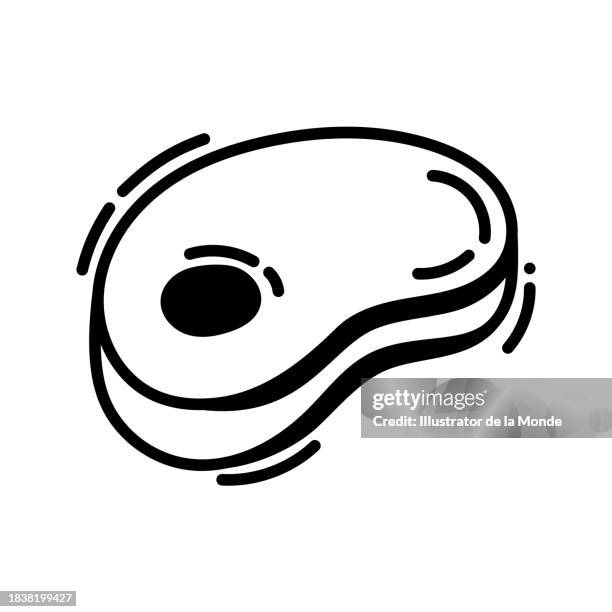 steak hand-drawn icon - fillet stock illustrations