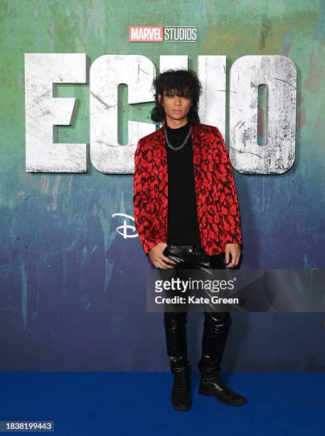 Pierre XO attends the UK Special Screening of Marvel Studios', 'Echo', at The Cinema in The Power Station, Battersea Power Station on December 07,...