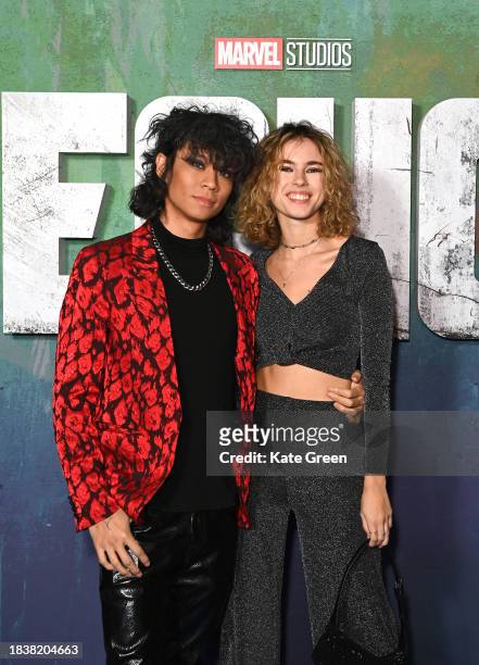 Pierre XO and Anička Dvořáková attend the UK Special Screening of Marvel Studios', 'Echo', at The Cinema in The Power Station, Battersea Power...