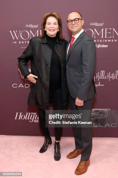 Sherry Lansing and Joe Shields, President of THR attend The Hollywood Reporter's Women in Entertainment 2023 at The Beverly Hills Hotel on December...