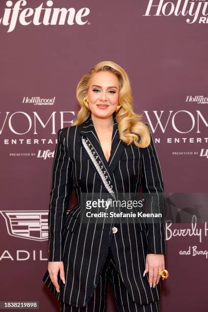 Adele attends The Hollywood Reporter's Women in Entertainment 2023 at The Beverly Hills Hotel on December 07, 2023 in Los Angeles, California.