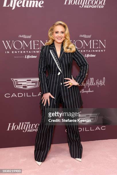 Adele attends The Hollywood Reporter's Women in Entertainment 2023 at The Beverly Hills Hotel on December 07, 2023 in Los Angeles, California.