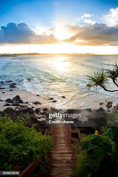 stairway to paradise - surfers paradise stock pictures, royalty-free photos & images