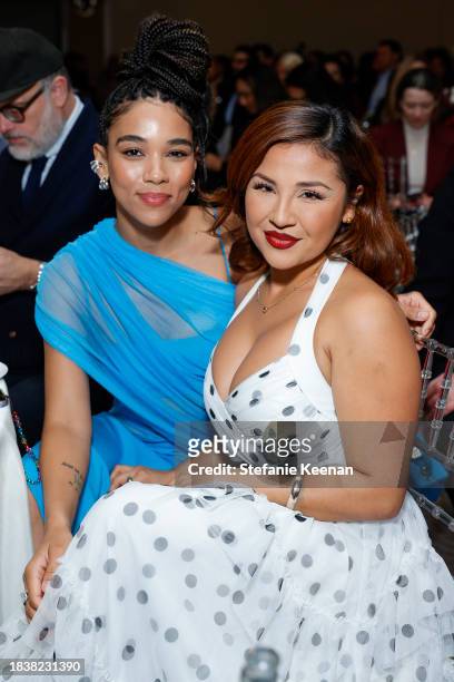 Alexandra Shipp and Annie Gonzalez attend The Hollywood Reporter's Women in Entertainment 2023 at The Beverly Hills Hotel on December 07, 2023 in Los...