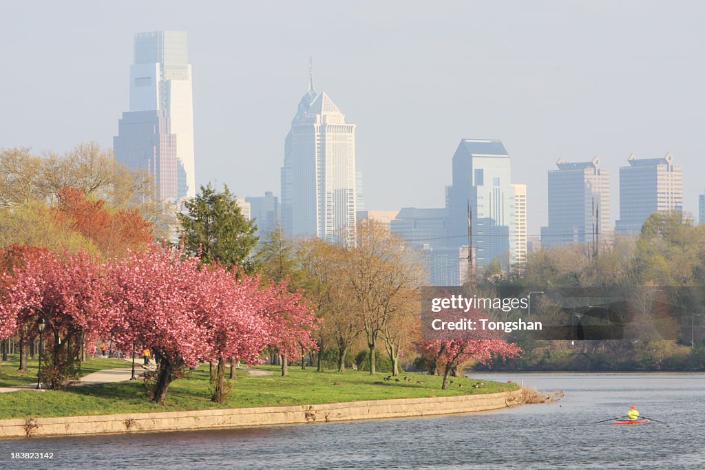 Springtime in Philadelphia city