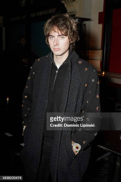 Gene Gallagher attends the CHANEL Metiers D'Art Show on December 07, 2023 in Manchester, England.