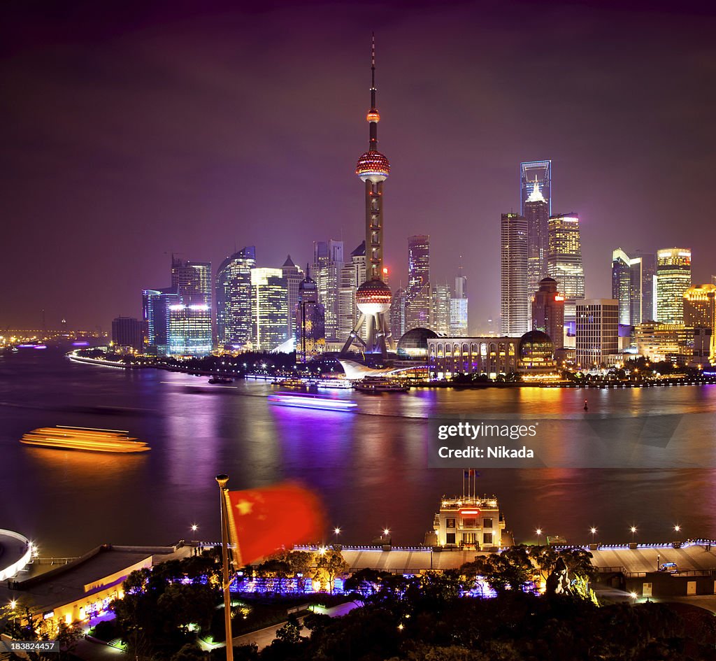 Pudong skyline in Shanghai, China