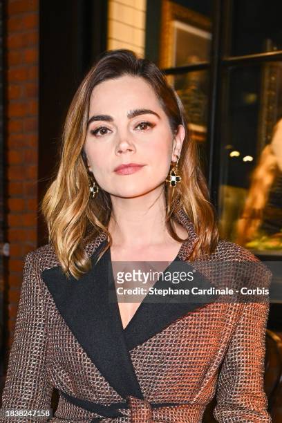 Jenna Coleman attends the CHANEL Metiers D'Art Show on December 07, 2023 in Manchester, England.