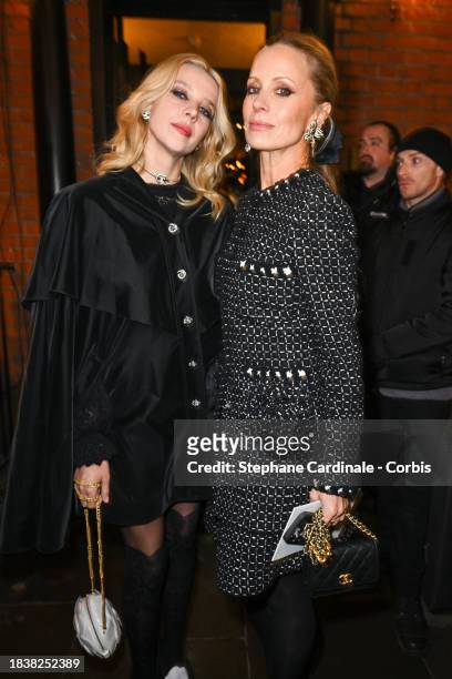 Greta Bellamacina and Laura Bailey attend the CHANEL Metiers D'Art Show on December 07, 2023 in Manchester, England.