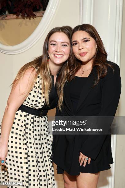Billie Lourd and Samantha Bugarin attend The Hollywood Reporter's Women in Entertainment 2023 at The Beverly Hills Hotel on December 07, 2023 in Los...