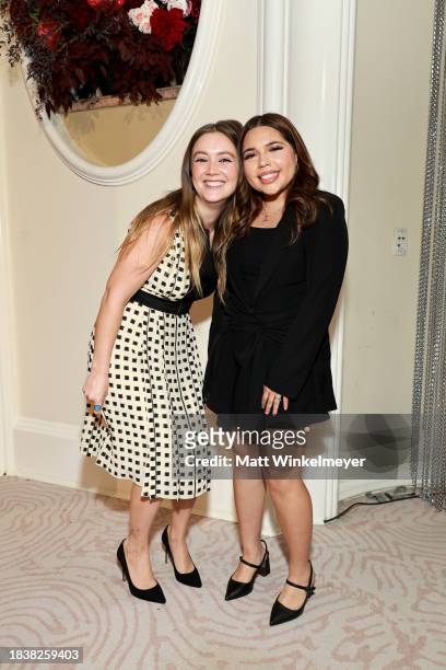 Billie Lourd and Samantha Bugarin attend The Hollywood Reporter's Women in Entertainment 2023 at The Beverly Hills Hotel on December 07, 2023 in Los...