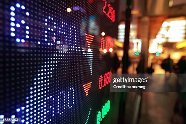 stock market charts - dow jones industrial average stock pictures, royalty-free photos & images