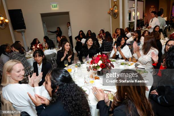 Anna Konkle and mentees attend The Hollywood Reporter's Women in Entertainment 2023 at The Beverly Hills Hotel on December 07, 2023 in Los Angeles,...