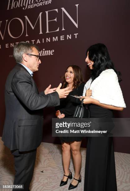 Stephen Galloway, Samantha Bugarin, and Marilin Garcia Hernandez attend The Hollywood Reporter's Women in Entertainment 2023 at The Beverly Hills...