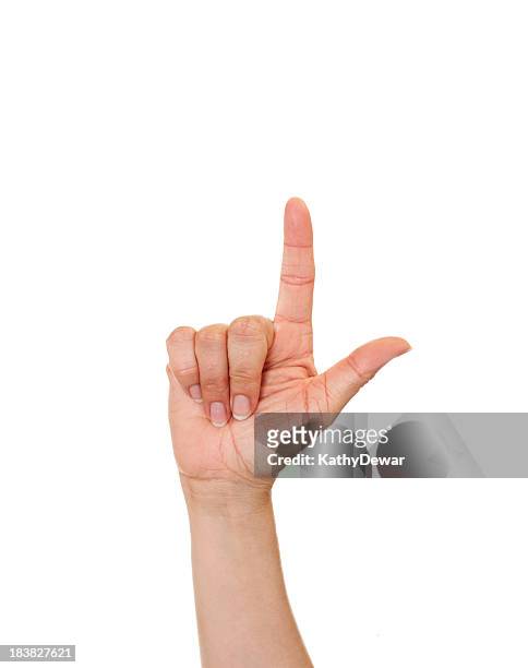 letter l in american sign language - letter l stock pictures, royalty-free photos & images
