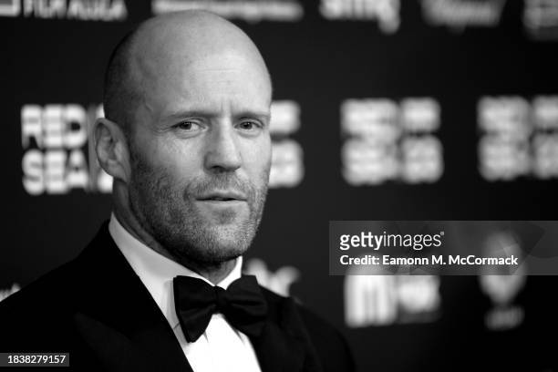 Jason Statham attends the red carpet on the closing night of the Red Sea International Film Festival 2023 on December 07, 2023 in Jeddah, Saudi...
