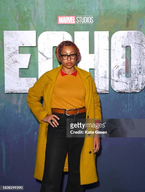 Yassmin Abdel-Magied attends the UK Special Screening of Marvel Studios', 'Echo', at The Cinema in The Power Station, Battersea Power Station on...