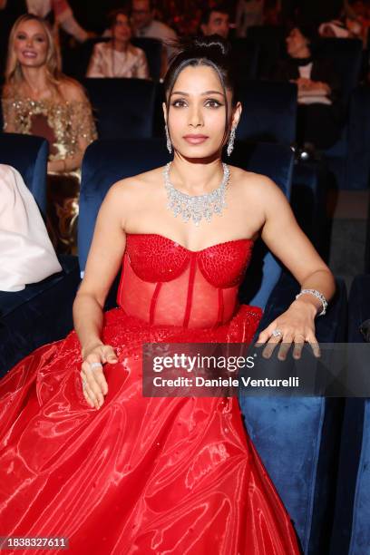 Jury Member Freida Pinto attends the Closing Ceremony at the Red Sea International Film Festival 2023 on December 07, 2023 in Jeddah, Saudi Arabia.