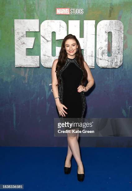 Amber Doig-Thorne attends the UK Special Screening of Marvel Studios', 'Echo', at The Cinema in The Power Station, Battersea Power Station on...