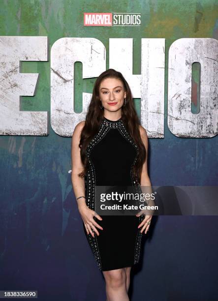 Amber Doig-Thorne attends the UK Special Screening of Marvel Studios', 'Echo', at The Cinema in The Power Station, Battersea Power Station on...