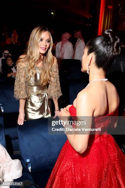 Georgina Chapman and Jury Member Freida Pinto attend the Closing Ceremony at the Red Sea International Film Festival 2023 on December 07, 2023 in...