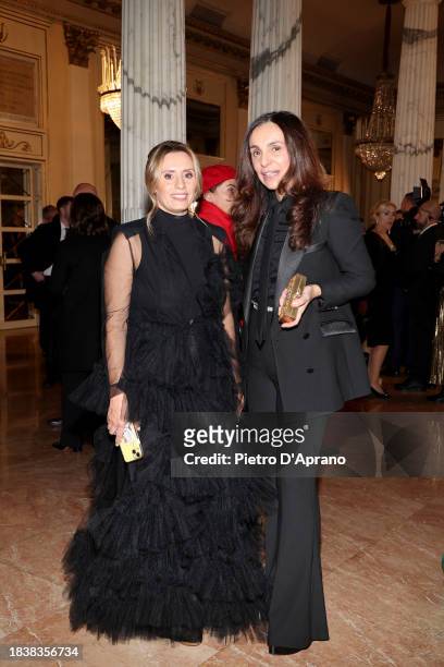 Francesca Caruso and Barbara Mazzali attend the 2023/2024 Season Inauguration at Teatro Alla Scala on December 07, 2023 in Milan, Italy.