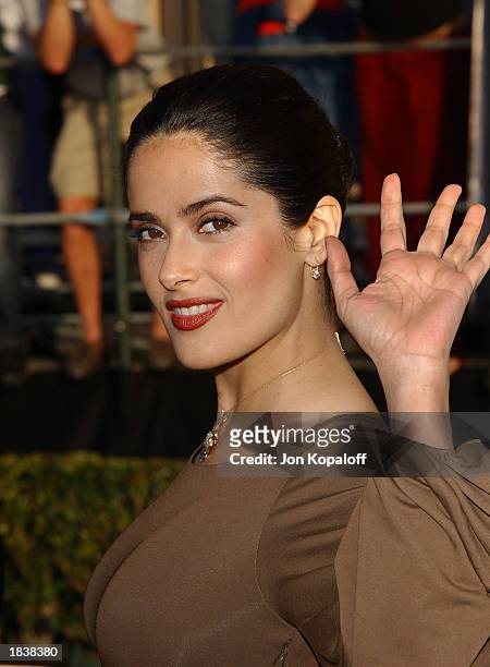 Actress Salma Hayek attends the 9th Annual Screen Actors Guild Awards at the Shrine Auditorium on March 9, 2003 in Los Angeles, California.