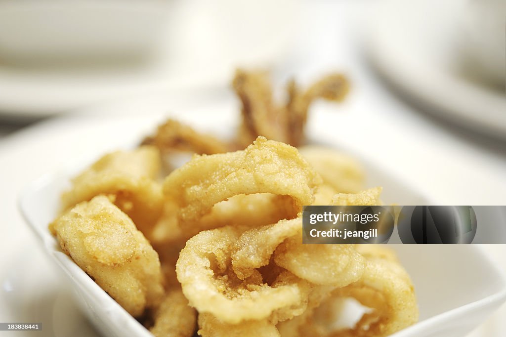 Squid rings deep-fried