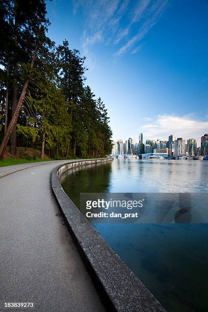 stanley park seawall  vancouver, bc - vancouver stock pictures, royalty-free photos & images