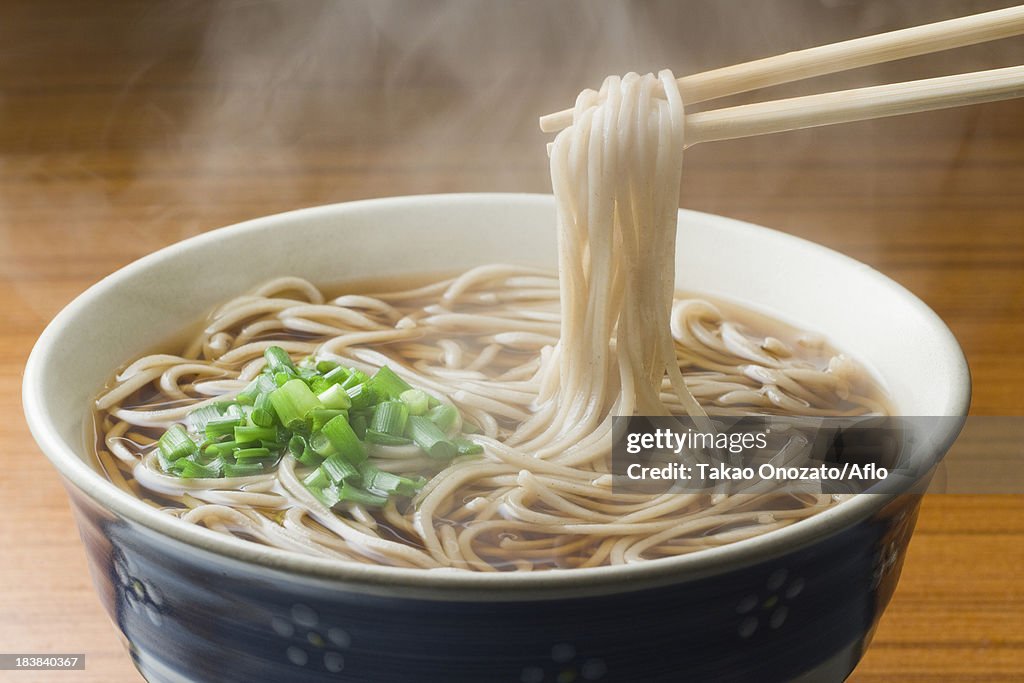 Japanese style Soba buckwheat noodles