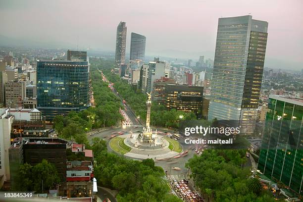 mexico city - angel of independence stock pictures, royalty-free photos & images